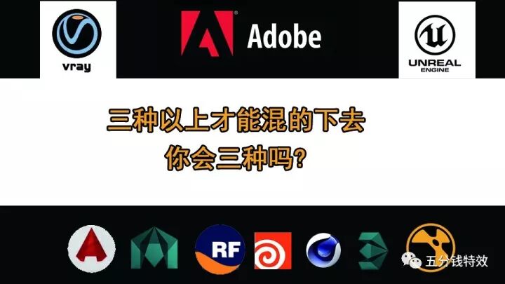 国内外制作特效的软件都在这里，你会几种？