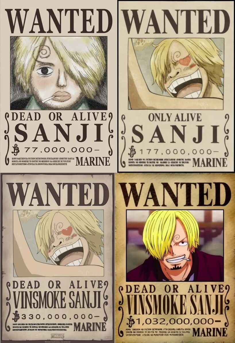 这可能是本期最冷门的细节,山治的通缉令有3张照片:7700万第一张,1亿