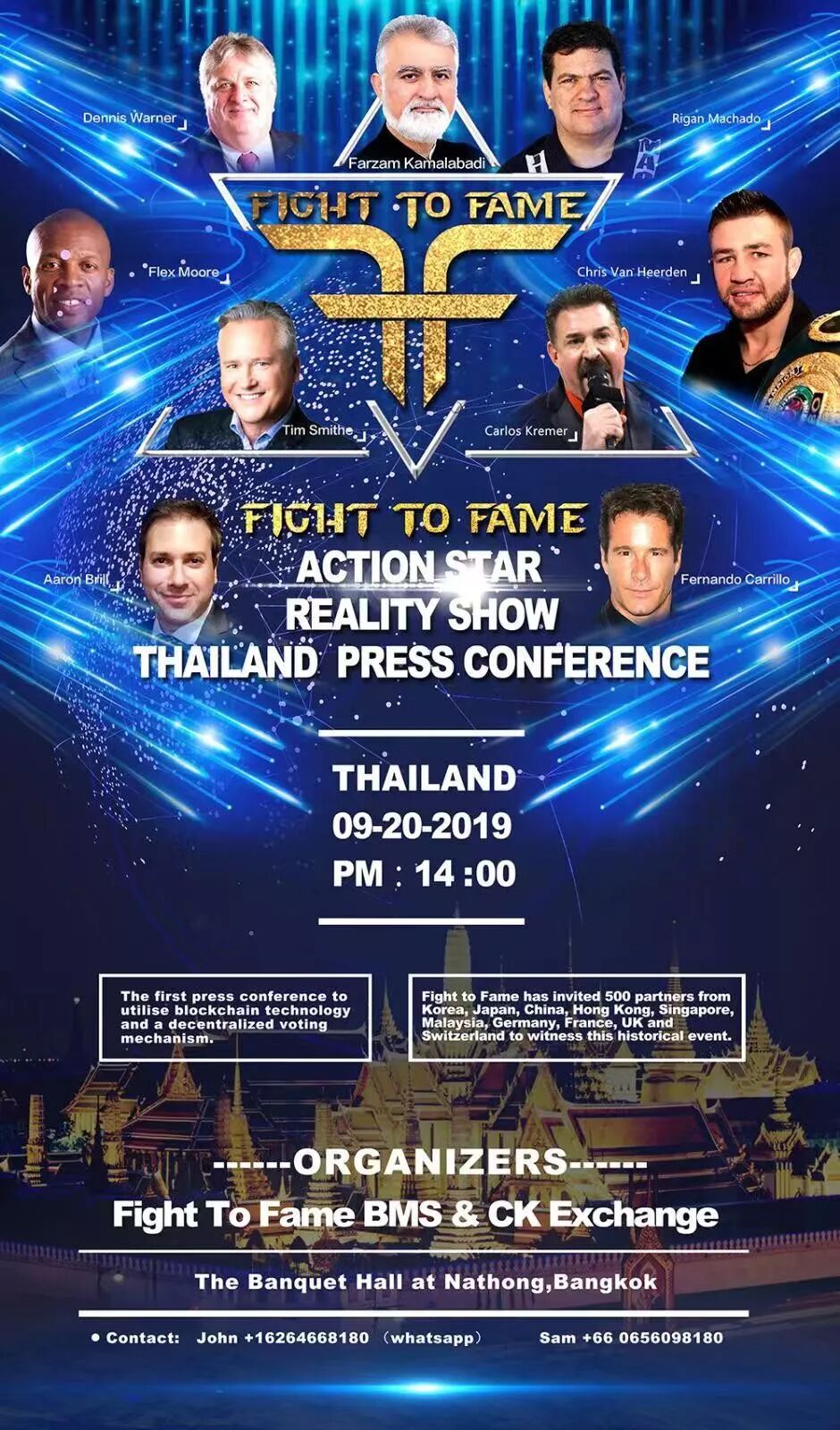 一战成名首届泰国曼谷动作明星真人秀来袭 快报名围观 泰国头条新闻