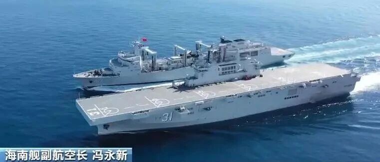 海南舰最新演训画面曝光，内景浮雕上直升机引发关注！直-20何时上舰？