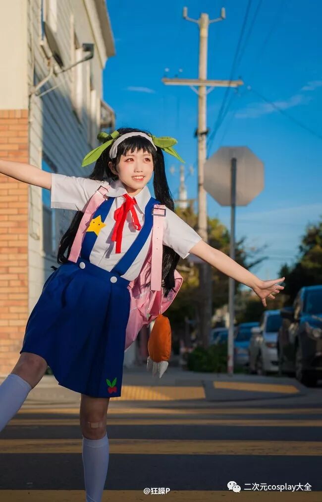 化物語 八九寺真宵cos 元氣活潑被她的笑容治愈了 尋夢動漫