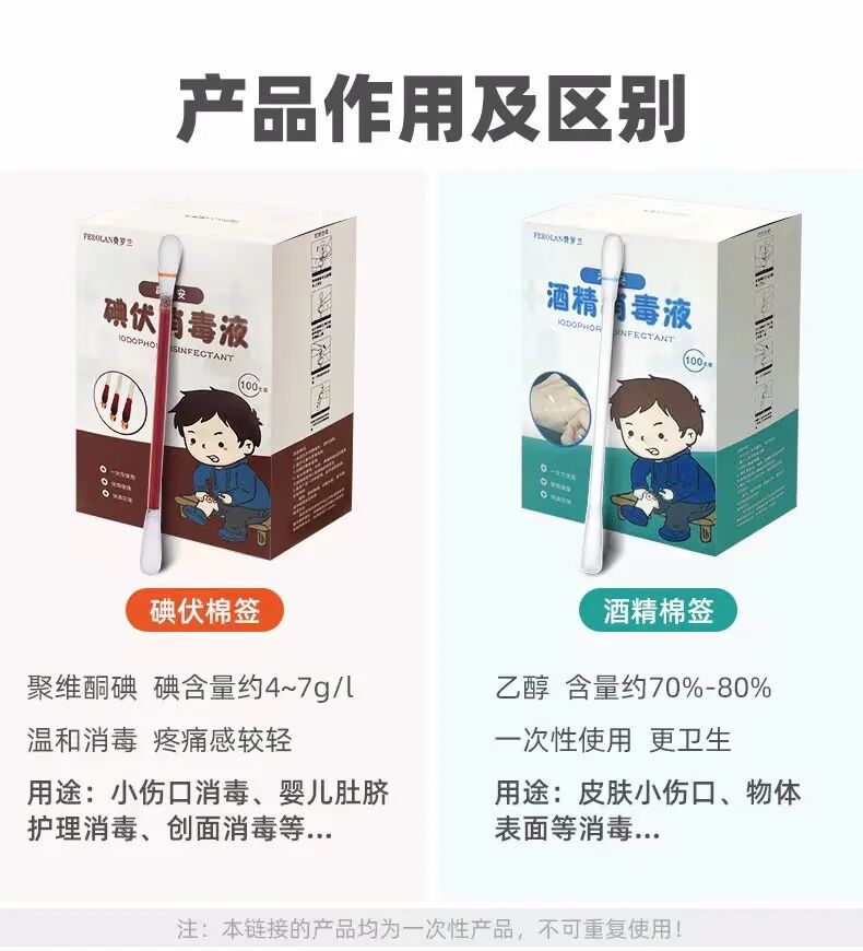 一次性碘伏棉签怎么用②FEROLAN一次性碘伏／酒精棉签(2盒)｜除菌、护理二合一，超省心，家庭药箱必备_https://www.jmylbn.com_新闻资讯_第38张