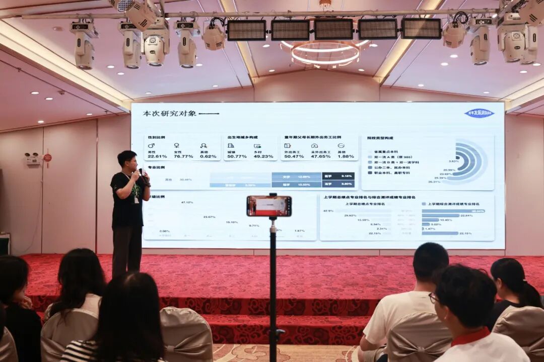 北京益微青年公益发展中心青年发展议题业务总监黄若岚正在讲解报告。邬谨涵 摄