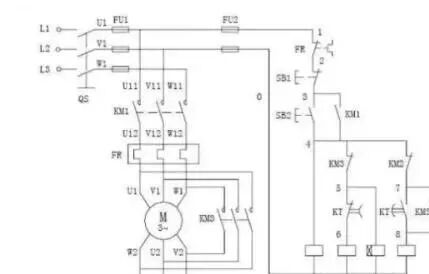 星三角降压启动原理电路图的图1