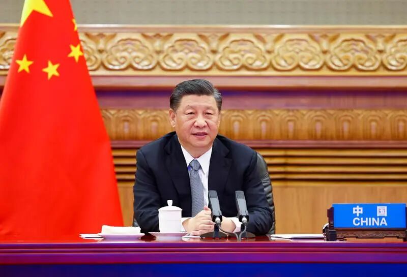 　　△2021年4月22日晚，习近平主席在北京以视频方式出席领导人气候峰会，并发表题为《共同构建人与自然生命共同体》的重要讲话。