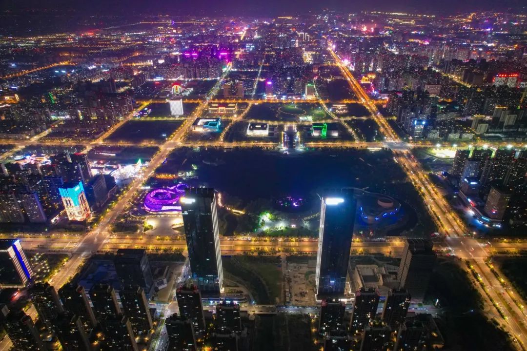 阜阳夜景 市区图片