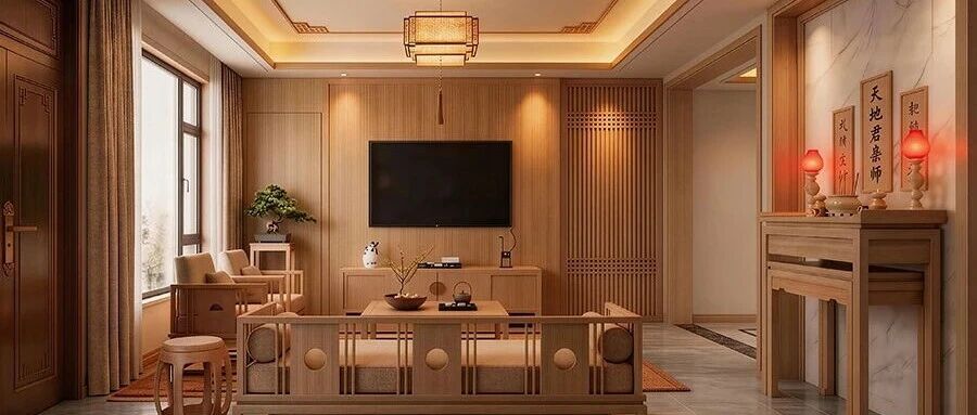 长辈要堂屋，我们要横厅？这套自建房“多功能中堂”方案，化解了两代人的装修矛盾