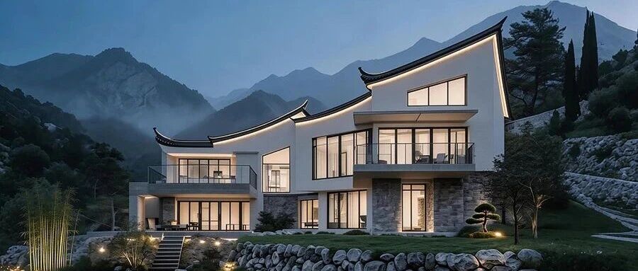 自建房案例：先看山，再动笔！借景、引光、就地取材，如何营造这间山涧民宿的高级感