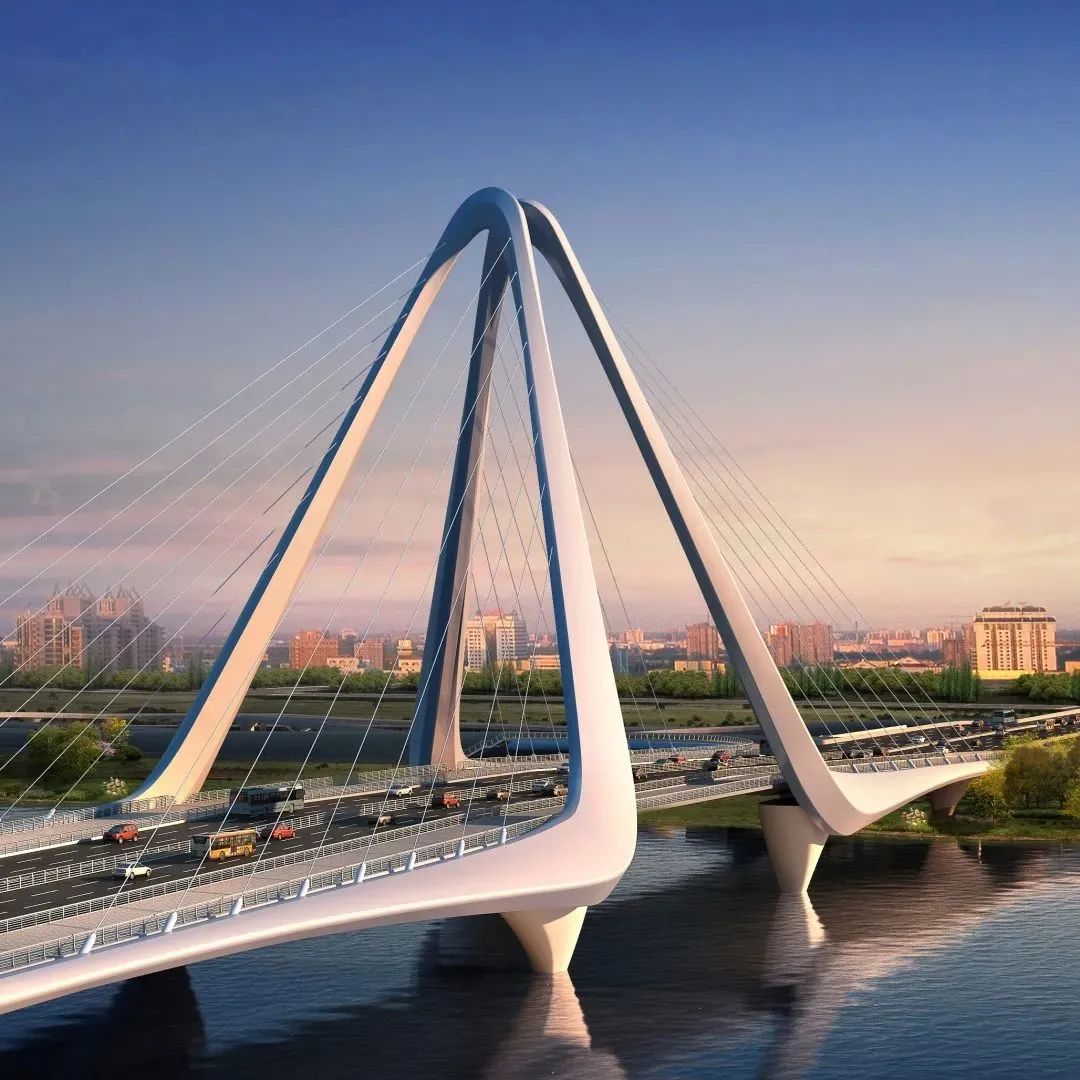 中建八局西北公司承建的咸阳渭河大桥项目首件钢梁圆满吊装