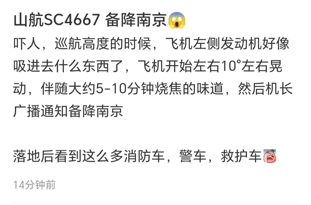 山航补偿备降航班乘客每人400元,刚刚，山航回应备降！人均赔了400！