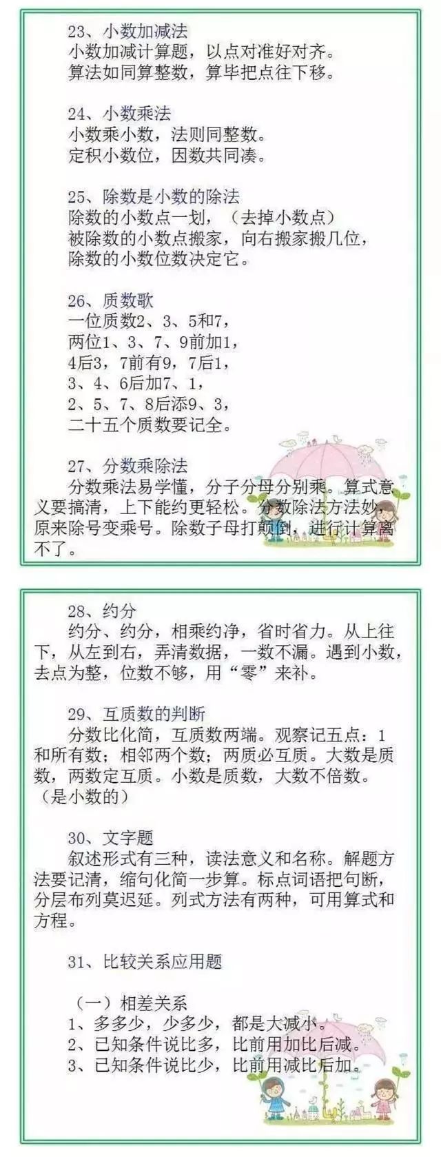 30年老教师 把小学数学考点编成 顺口溜 打印一份 次次100分 超级学霸课堂 微信公众号文章阅读 Wemp