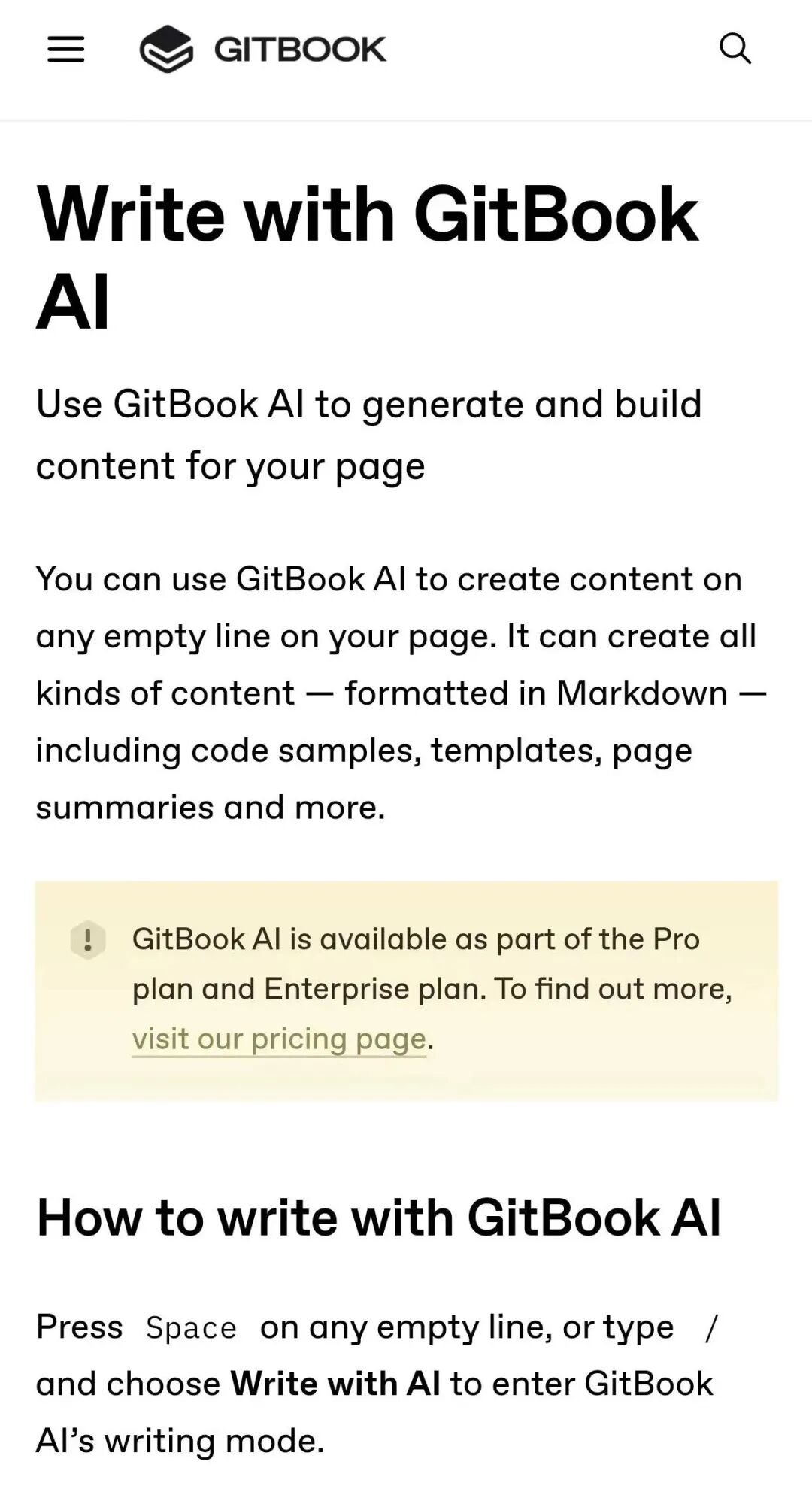 AI+写作生成 GitBook AI：智能化写作生成软件，引领内容创作新潮流