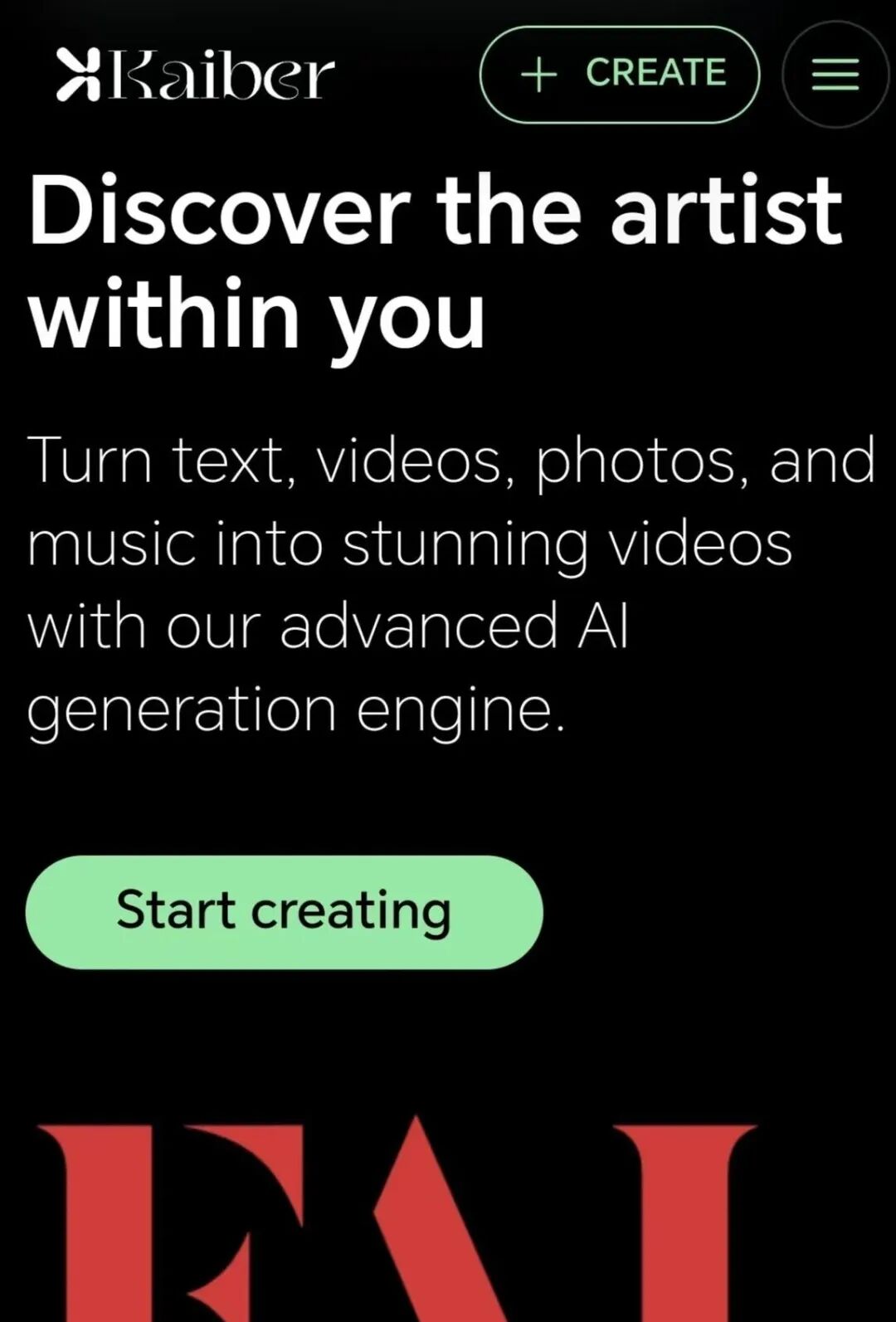 AI+视频生成Kaiberai：引领未来的智能内容创作平台