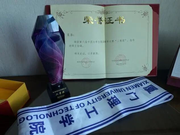 朱玥玥同学(右)二等奖获得者19级服表袁浩同学(左)中国大学生服装模特