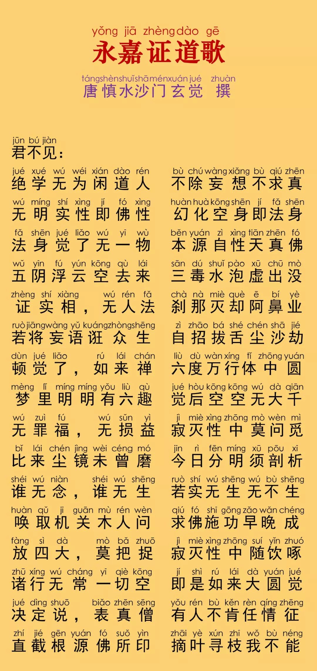 简体注音 永嘉证道歌 果吉叫你打坐了 微信公众号文章阅读 Wemp