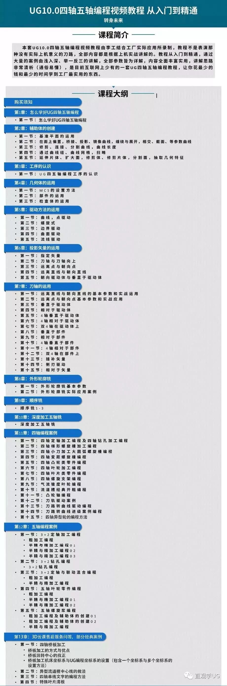 UG10.0四轴五轴编程视频教程_从入门到精通的图1