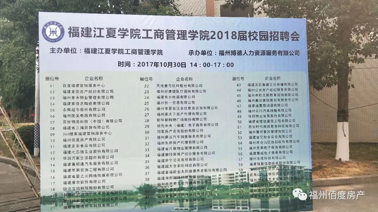 《佰度房产》入驻《江夏学院》校园招聘会