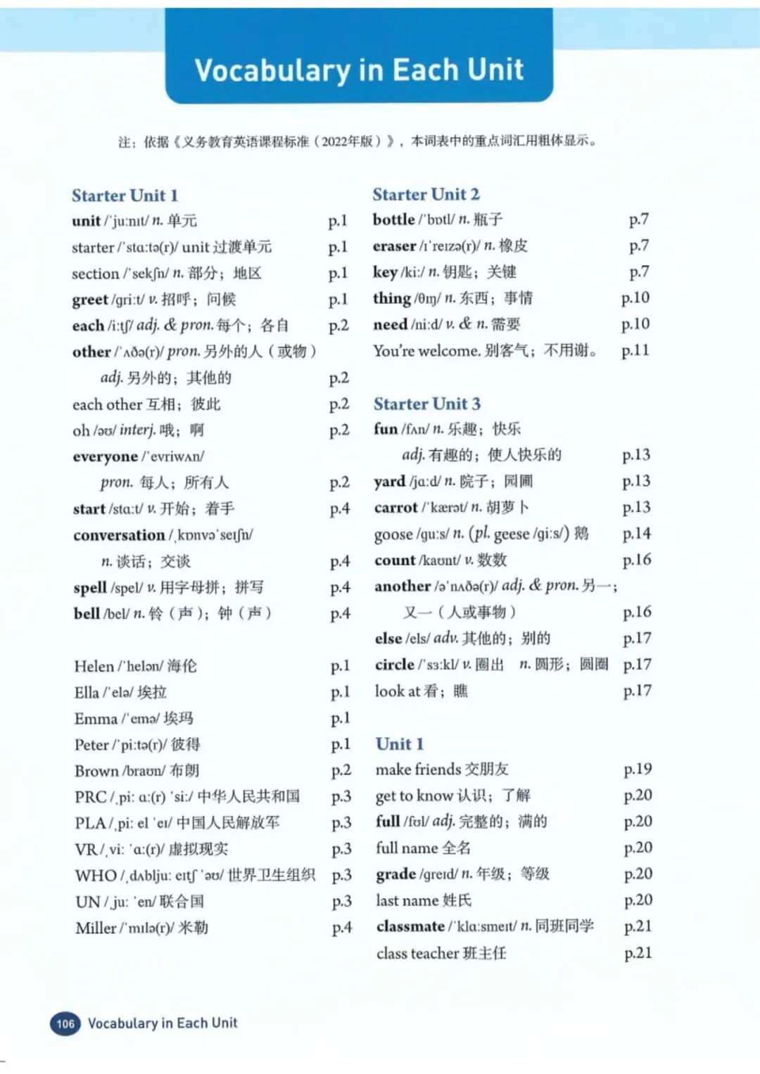 【25秋】人教版七年级上册英语：全册单词表