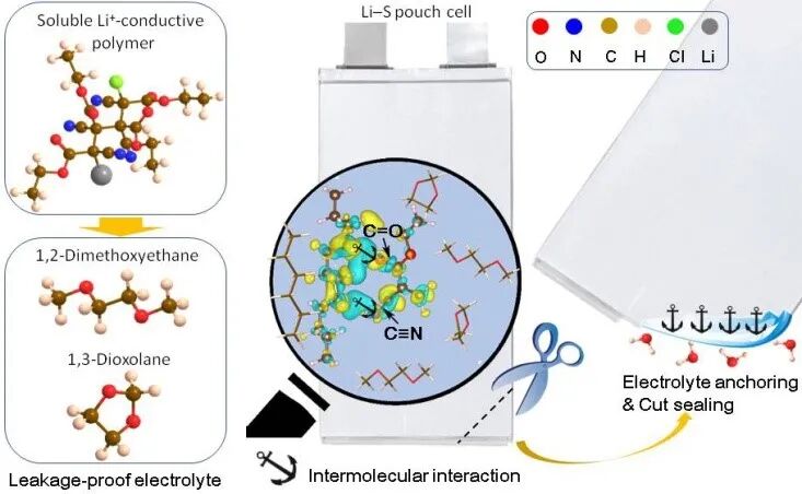 中科院青岛能源所崔光磊研究员课题组Angew：巧用502胶水“粘合”破损锂电池--高性能锂硫电池用防泄漏电解液的开发的图1