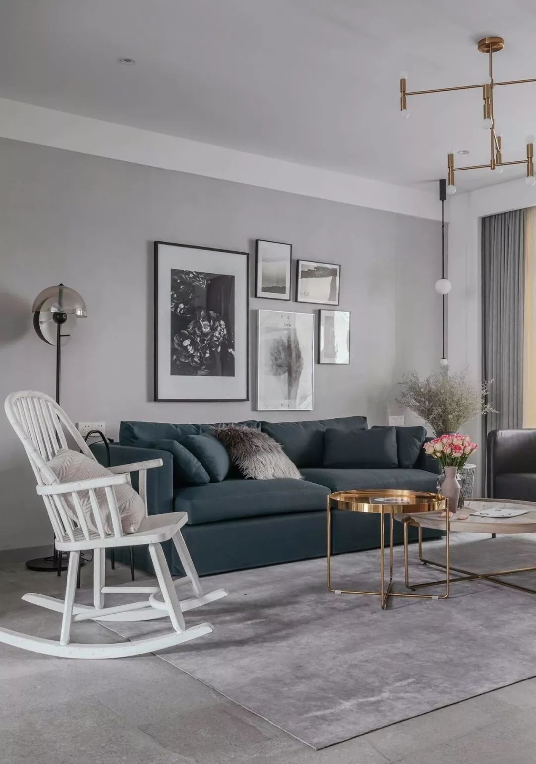 130平的現代北歐風三居室，用灰色調來打造出輕奢感 家居 第7張