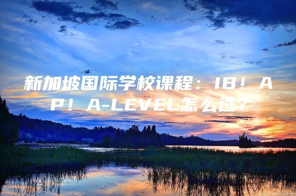 新加坡国际学校课程：IB！AP！A-LEVEL怎么选？