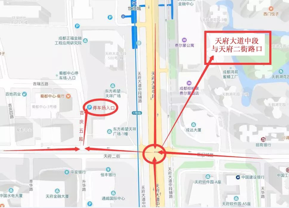 楹进集团停车场线路指引