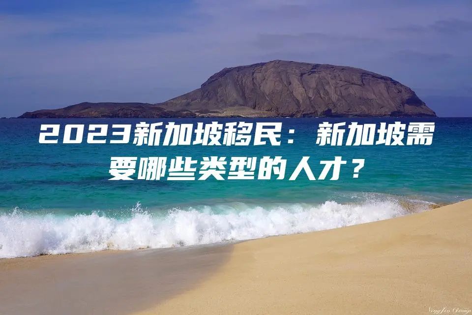 2023新加坡移民：新加坡需要哪些类型的人才？