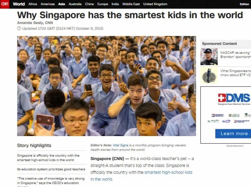 新加坡再次斩获?世界第一，IB平均分碾压全球！及格率99.15%！