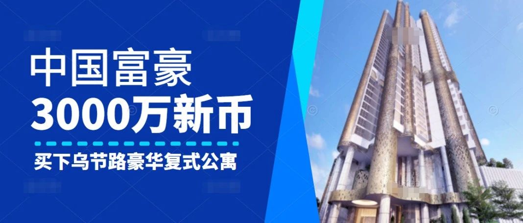 中国神秘富豪花3000万新币买下乌节路豪华复式公寓