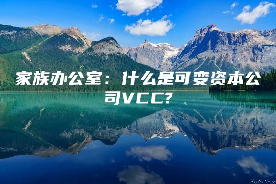 家族办公室：什么是可变资本公司VCC?