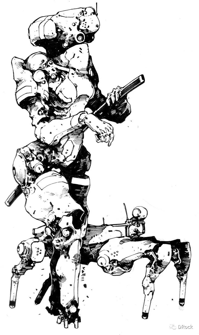 美术rome adzan自学成才的传统画师,绘画首选工具是pentel xfp5f和