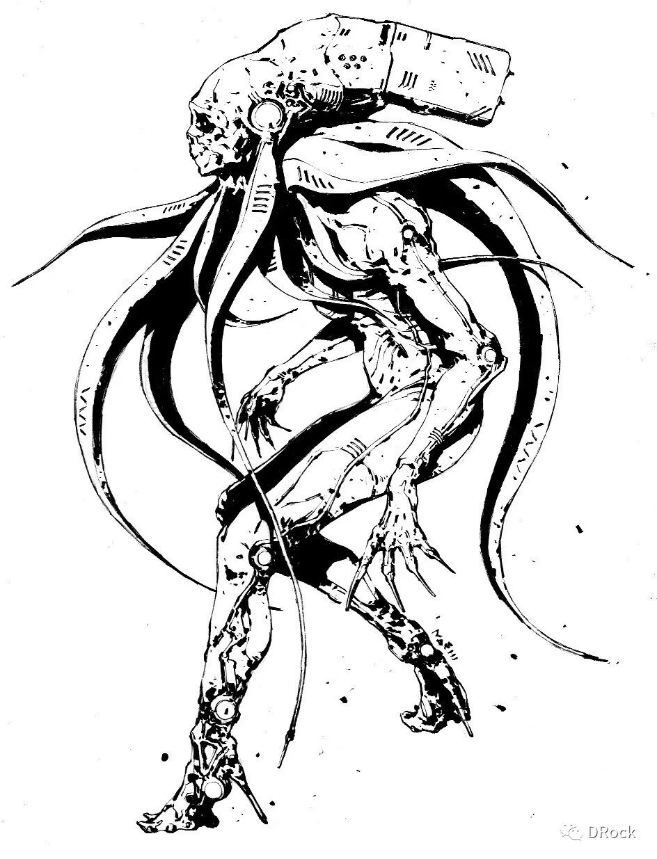 机甲黑白稿 | 自学成才的概念设计师rome adzan