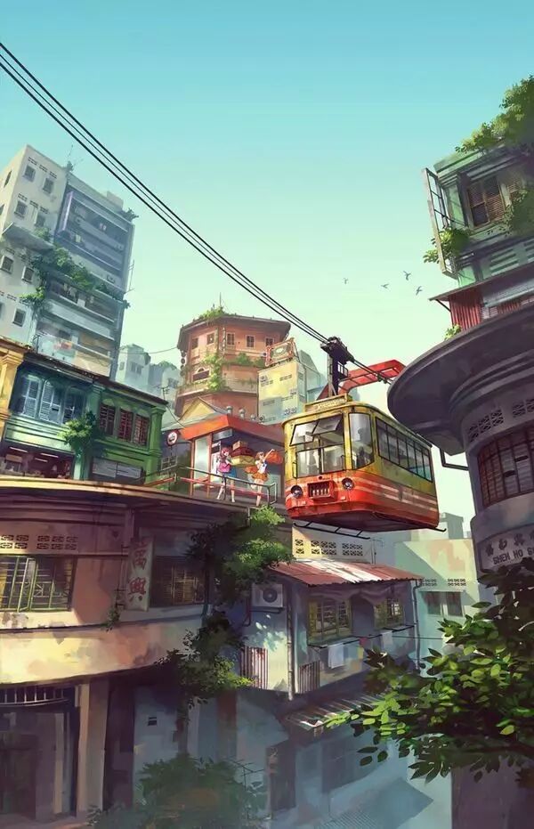 插画场景中如何运用三点透视