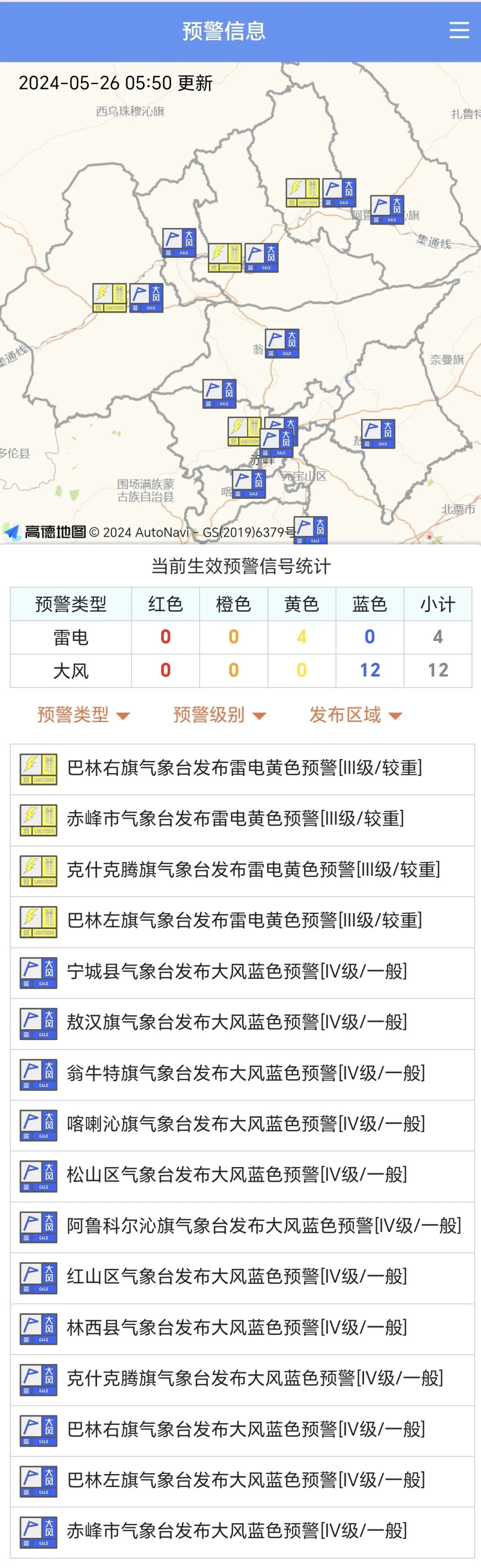 2024年06月03日 赤峰天气