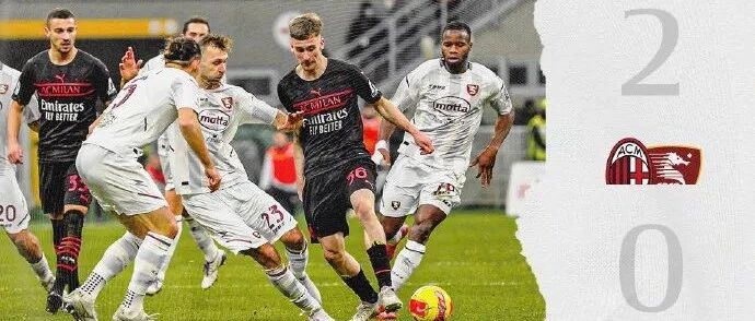 GIF丨凯西萨勒马科尔斯建功 米兰2-0萨勒尼塔纳