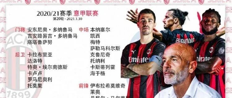 米兰客战博洛尼亚大名单丨本纳塞尔回归，恰10未入选
