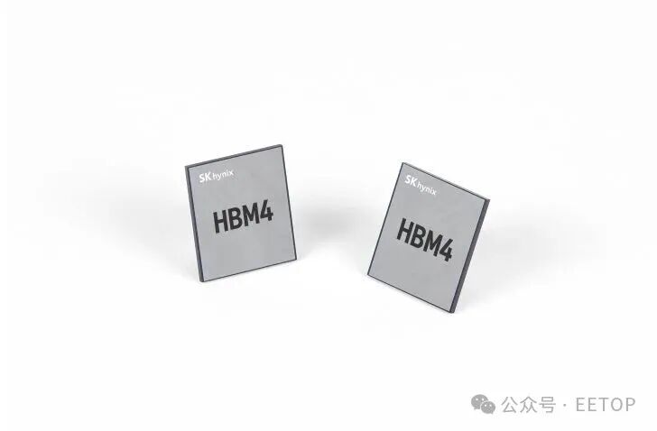 SK hynix HBM4 chips on a white background.