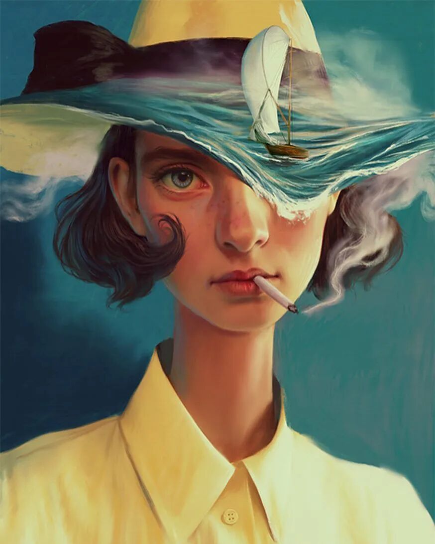 令人惊异的超现实主义肖像画,好有创意! - chrome插件网