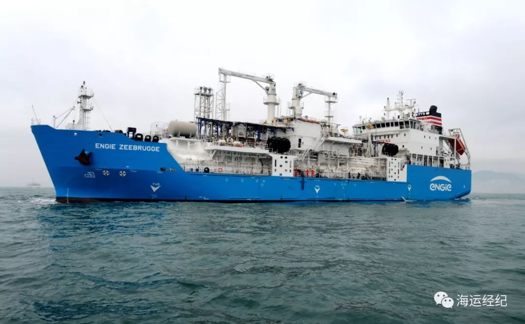 全球首艘专用lng加注船engie zeebrugge号2017年2月,由韩国韩进重工