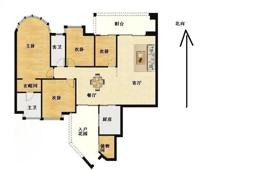 天河北富力天河华庭，172平方，南北对流4房2卫，2150万！华阳本部小学学位直升广州中学。