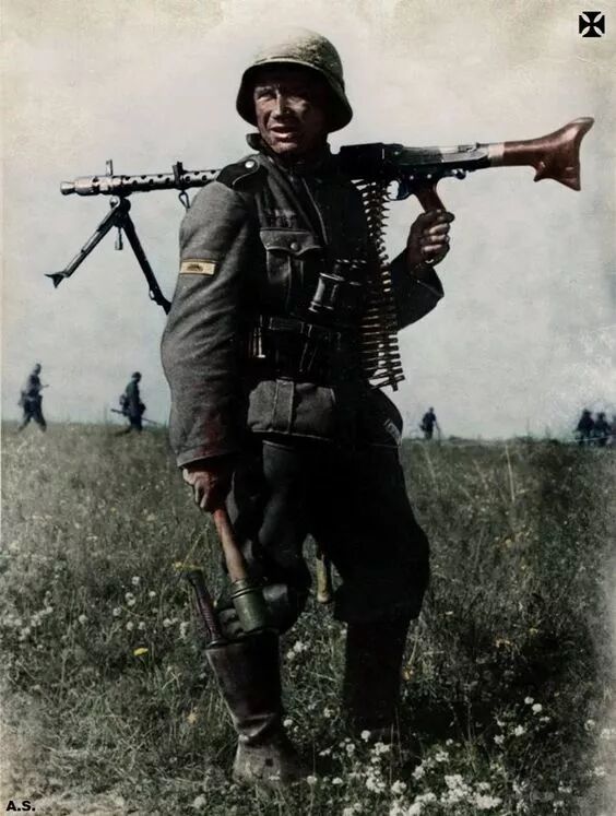 一秒20发二战德军mg42通用机枪