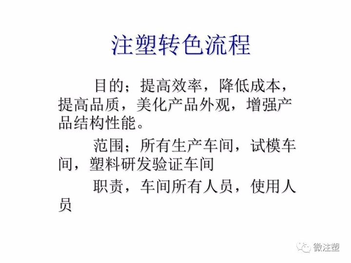 【收藏】注塑車間轉色流程的圖1