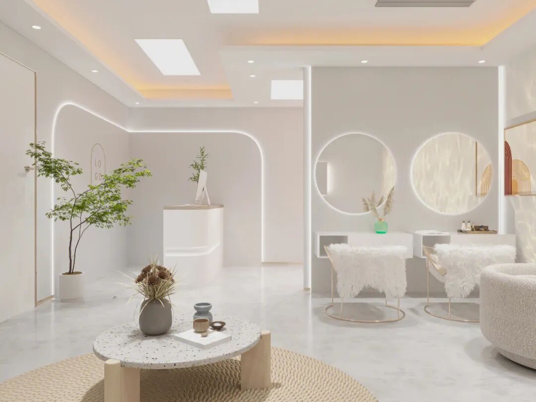 现代风格50平方东莞美容店装修设计效果图 - 东莞市嵘铖建设工程有限