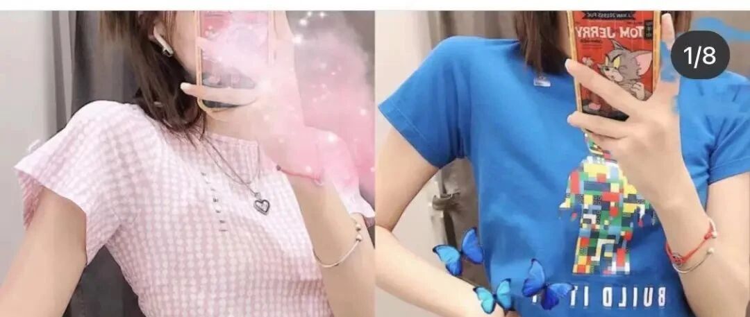 迷惑行为！成人试穿优衣库童装拍照，网友：别跟小孩抢衣服了！