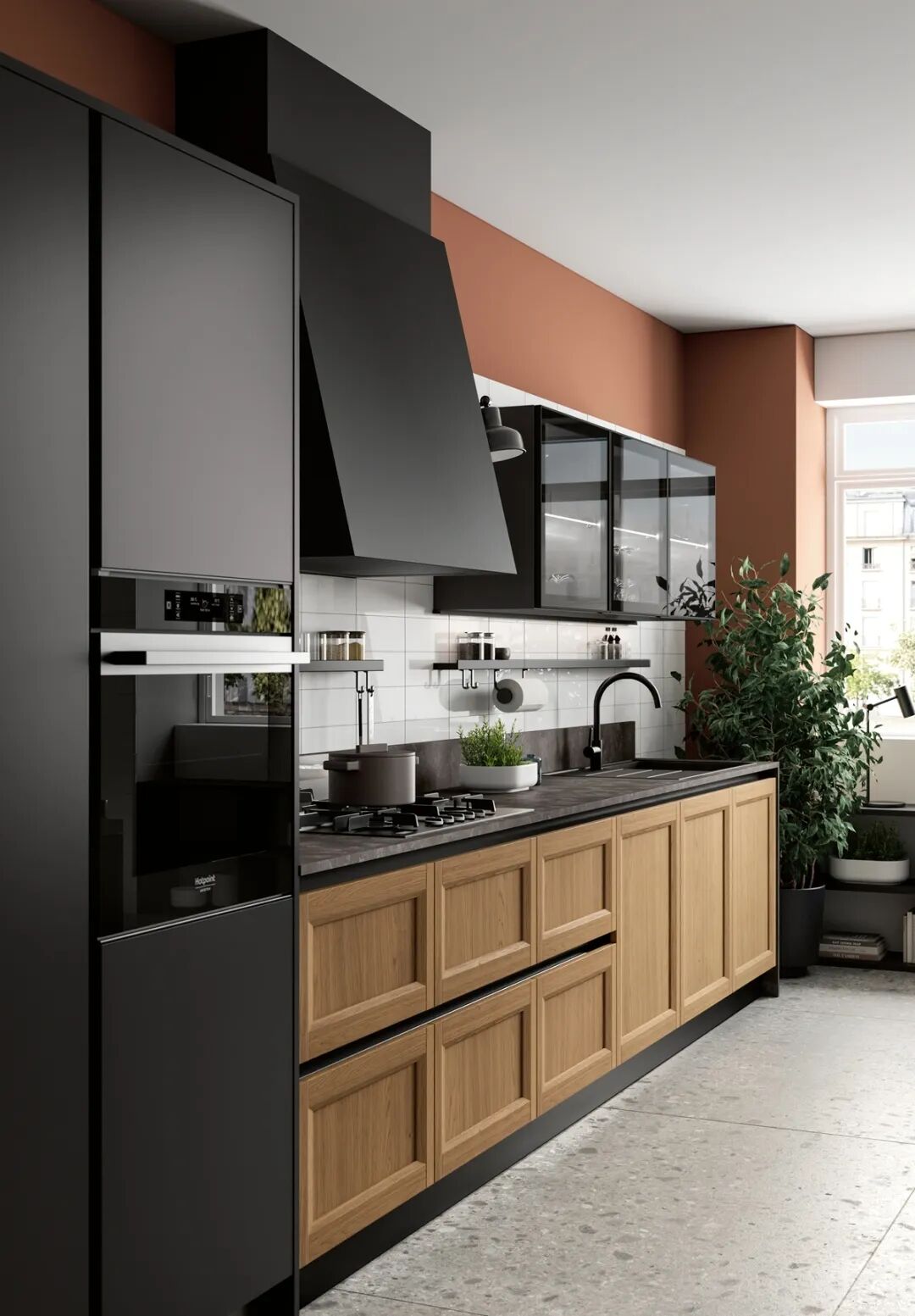 Wooden Color Kitchen Base Cabinets.jpg