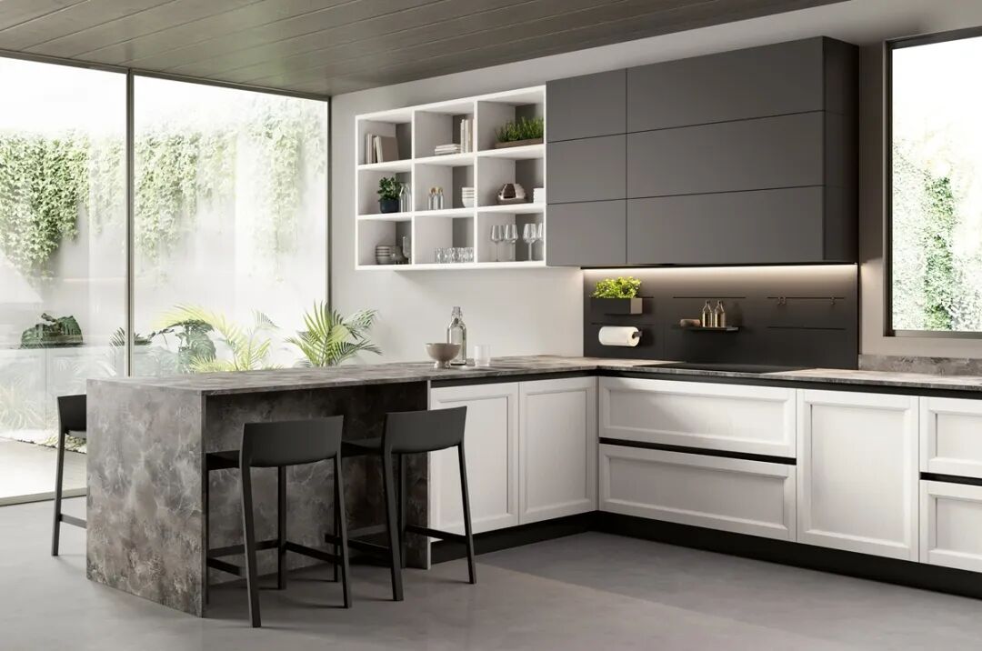 White and Grey Color Kitchen Cabinets.jpg