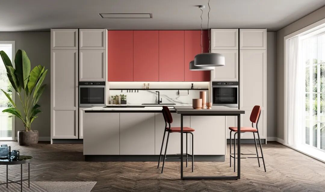 Cream and Red Color Kitchen Cabients.jpg
