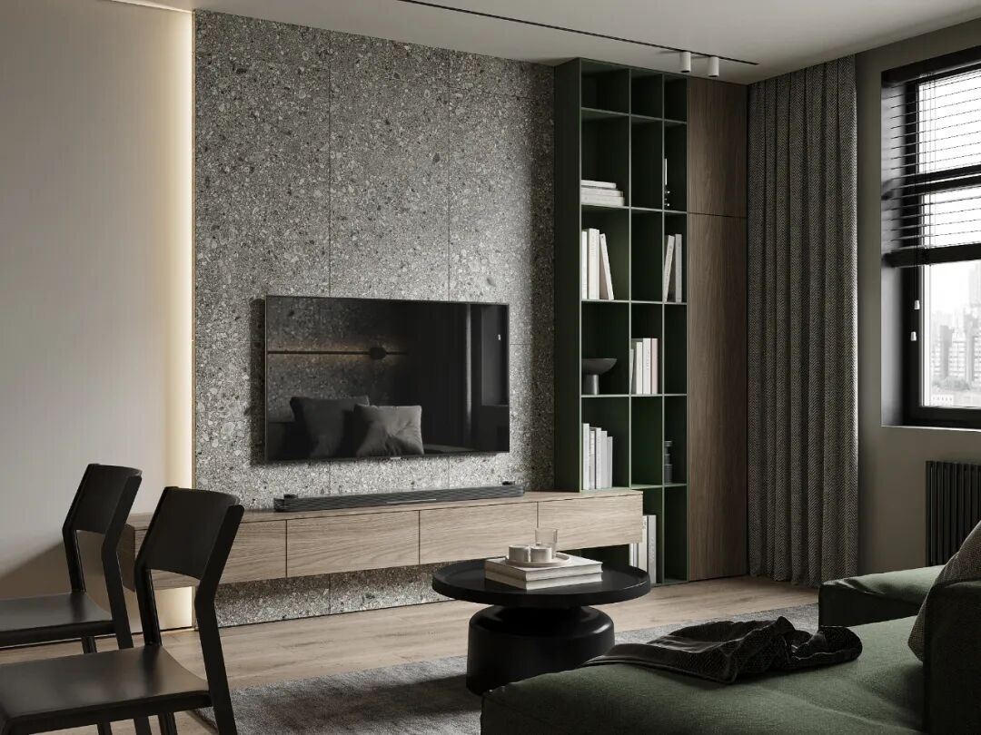 53个瞬间提升客厅档次的电视背景墙案例