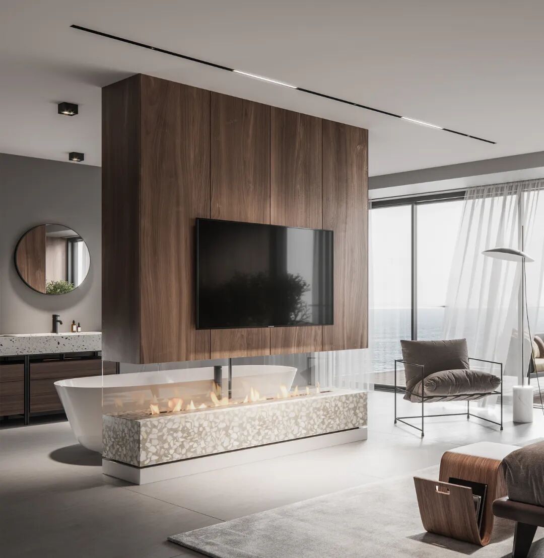 53个瞬间提升客厅档次的电视背景墙案例