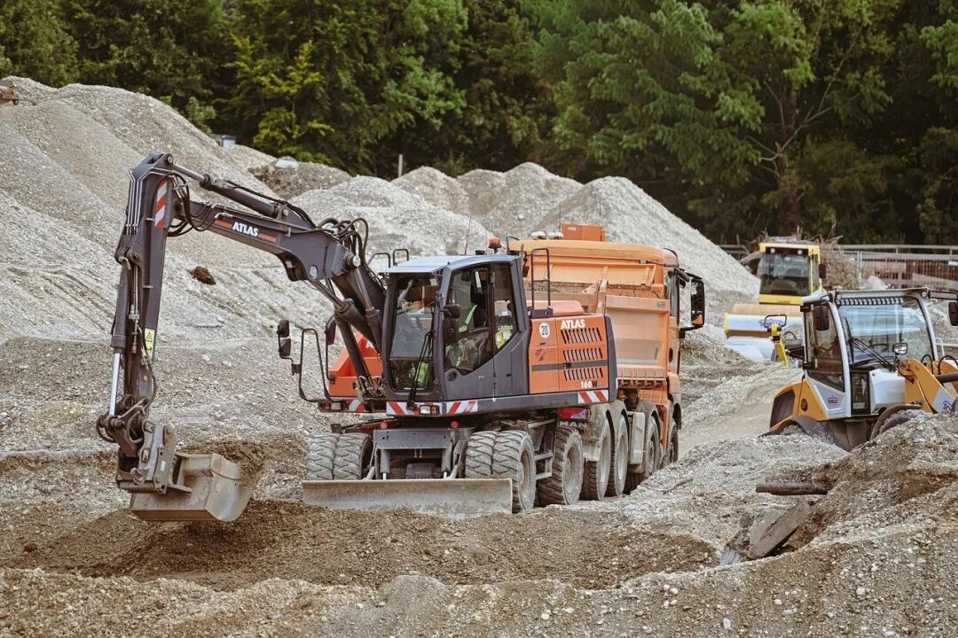 工地, 挖掘机, 工作, 行业, 建造, 机械, 建筑工人, 沙